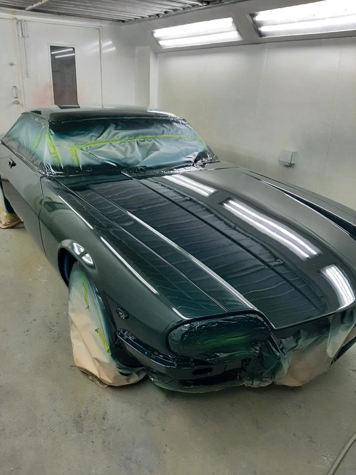 Classic vehicle prepared for bodywork and paint